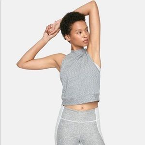 Outdoor Voices circuit mock neck crop tank